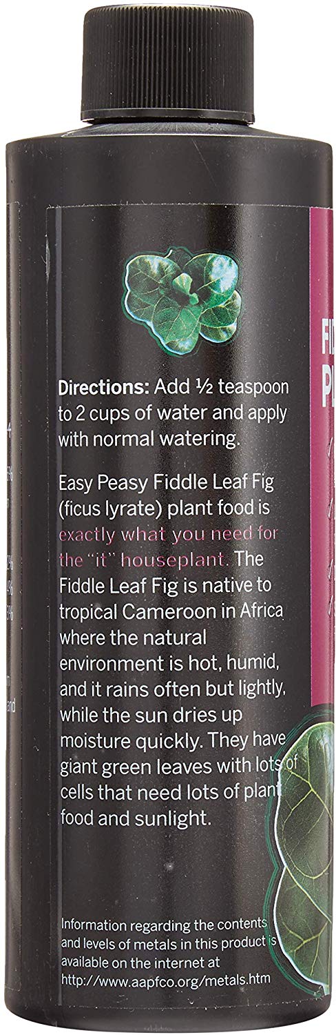 indoor plant fertilizer fiddle leaf fig Easy Peasy Fiddle Leaf Fig Plant Food 6-2-4, Fast-Acting Houseplant Fertilizer For Ficus Ly